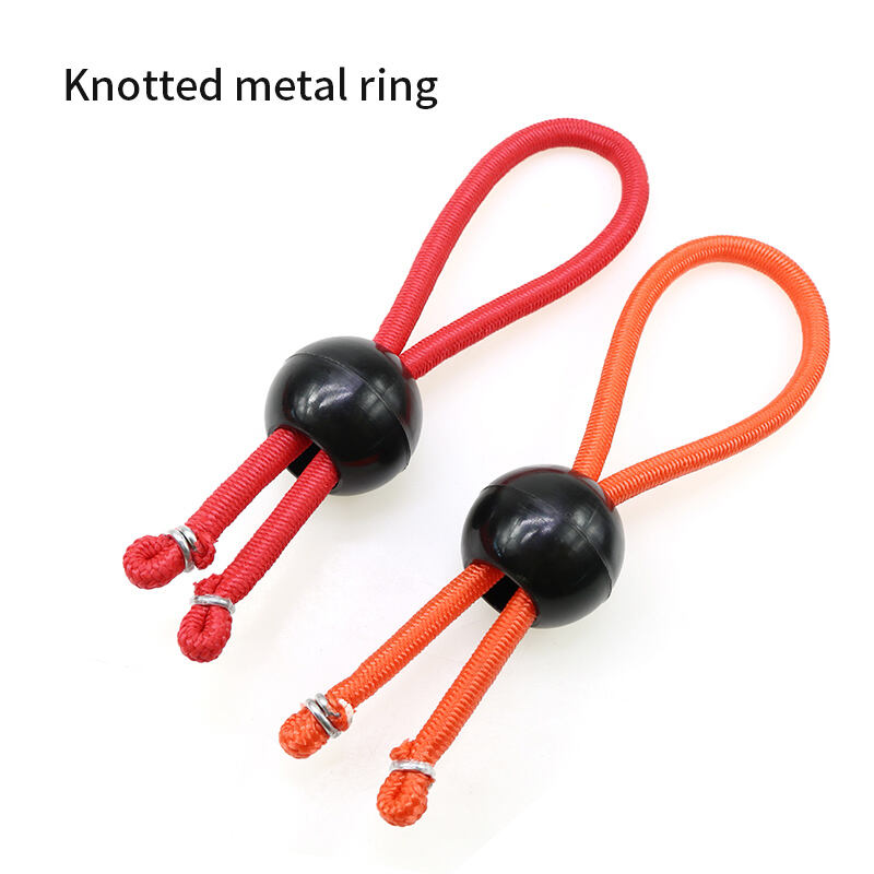 8 inch 5mm diameter latex Elastic ball bungee cords for tents tarps factory