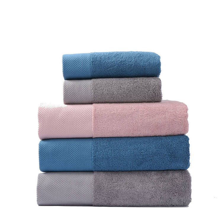 Luxury Custom Towels bath set Soft 100% cotton  hotel bath linens towel factory