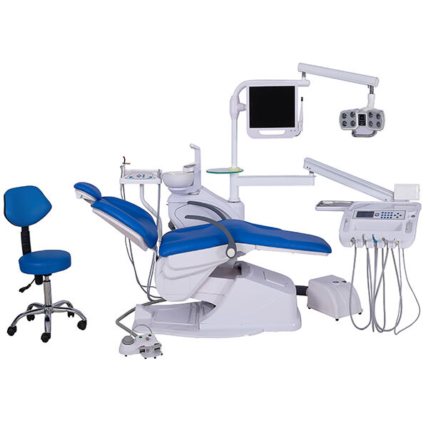 Deluxe Dental Chair Equipment LED Lights Glass Ceramic Spittoon High Quality details