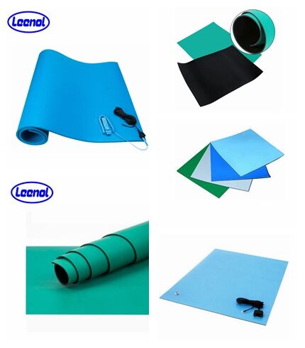 Leenol Anti-slip Two Layers Esd Rubber Sheet Tapete Antiestatico 1.2m X 10m X 2mm Esd Table Mat supplier