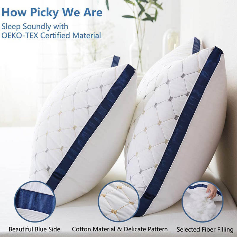 Wholesale Breathable Gel-Fiber Down Alternative high quality pillow for Side Sleeper details