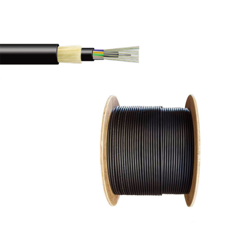 Heavy Duty Fiber Optic Cable 2 Core 4 6 12 24 48 Core Outdoor Ftth Adss Cable manufacture