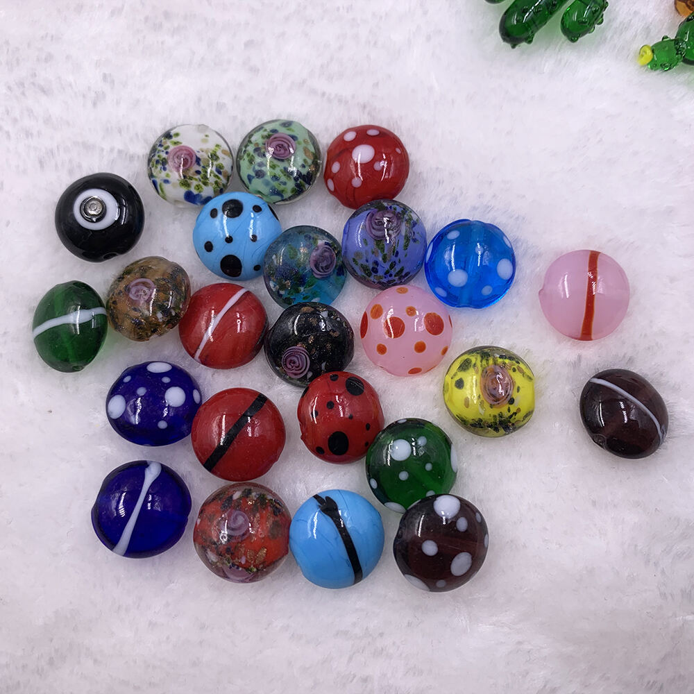 16mm 20mm Colorful Jewelry Making  Handmade Murano Lampwork Sea Starfish Round  Glass Bead factory