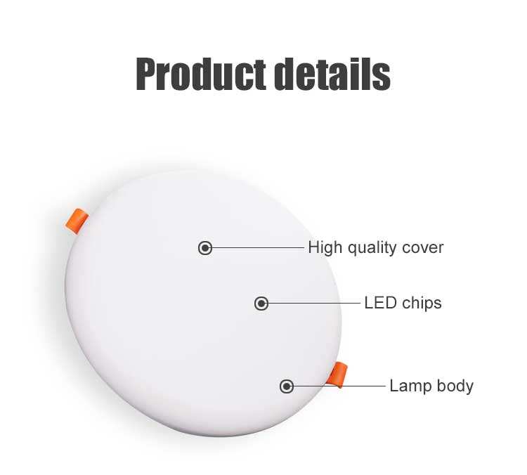 PHULAL Factory Wholesale Supply Indoor Round Surface Mount Ceiling 10W 18W 24W 36W Frameless Led Panel Light details