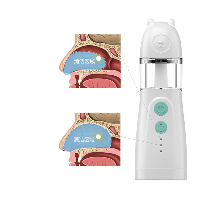 Nasenspülsystem, Nasennebenhöhlenspülung – Elektrischer Nasenreiniger, 2 Drücke, wasserdichtes, professionelles Nasenspray für Erwachsene, Kinder und Babys