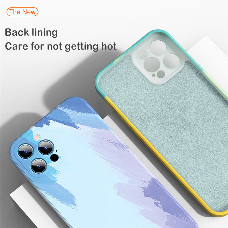 Mobile Cell Phone Back Cover Case Protective Watercolor Painting Phone Case for iPhone 13 12 Pro Max 12 Mini 11 Pro XS Max XR X details