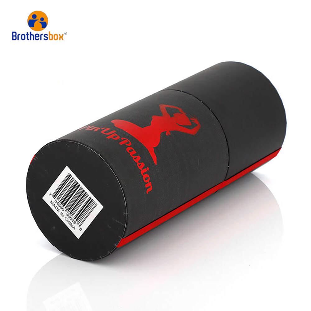 Black Cylinder Perfume Packaging Boxes supplier