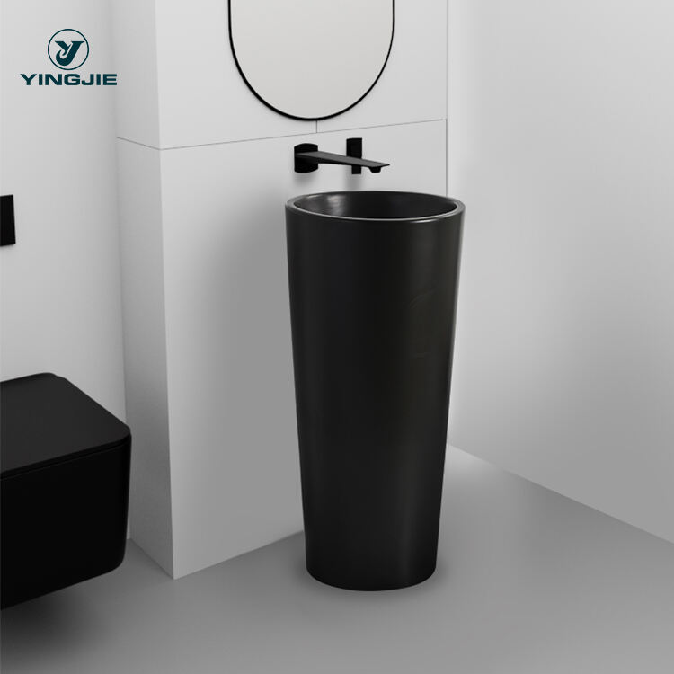 Freestanding Modern Designer Freestanding Wash Basin bathroom pedestal washbasin hotel basin