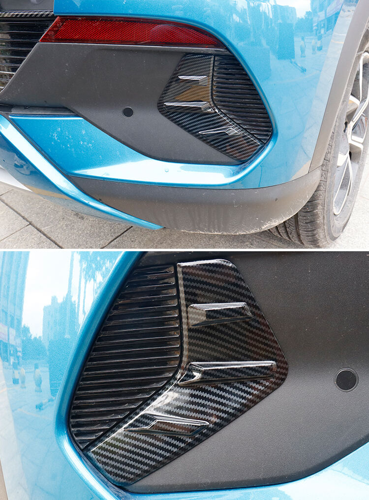 Car Exterior Parts New Style Fog Light Lamp Cover Trims ABS Imitate Carbon Decorative Accessories For BYD Atto 3 Yuan Plus Access supplier