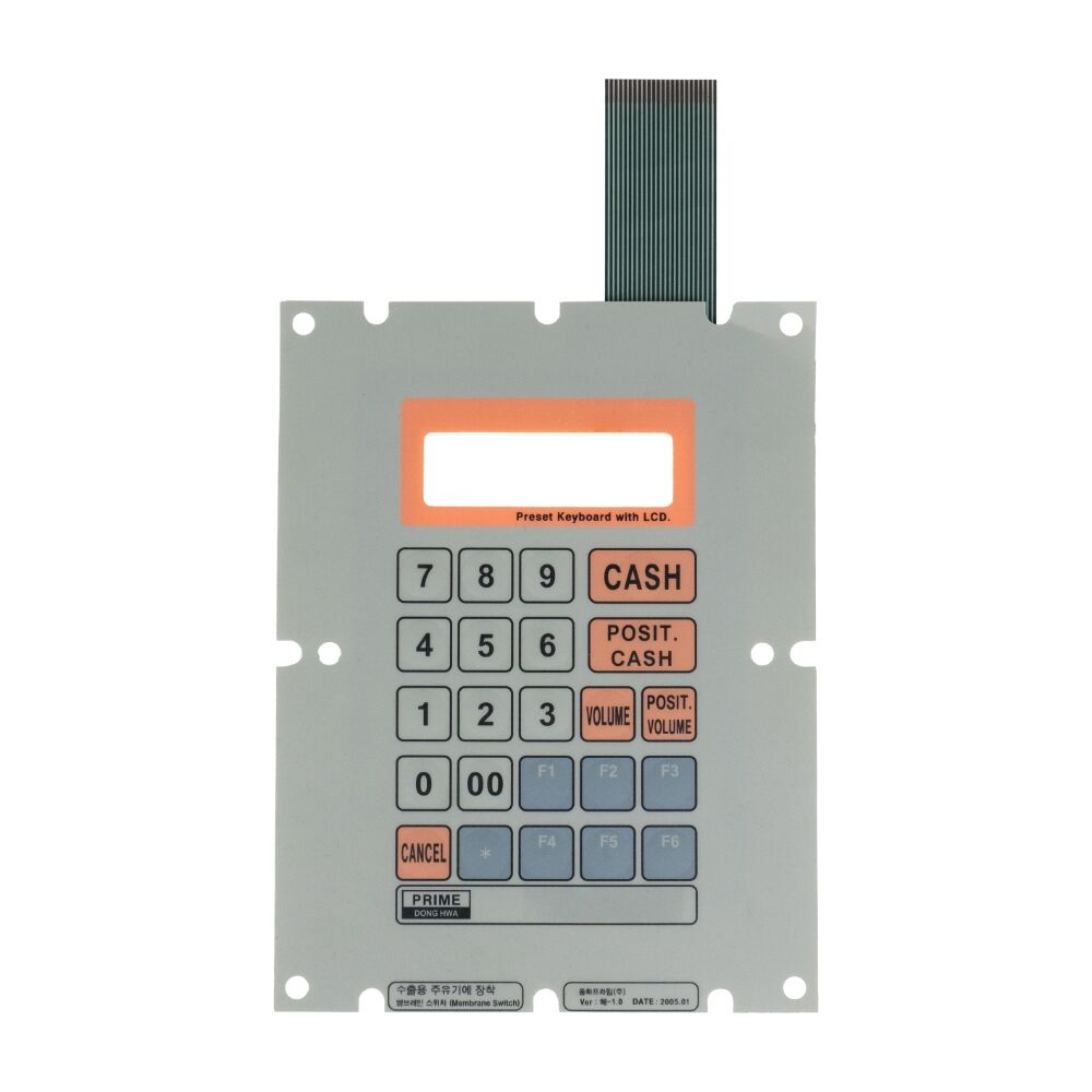 Detalles de superposición gráfica del interruptor de membrana de luz LED de precio competitivo OEM