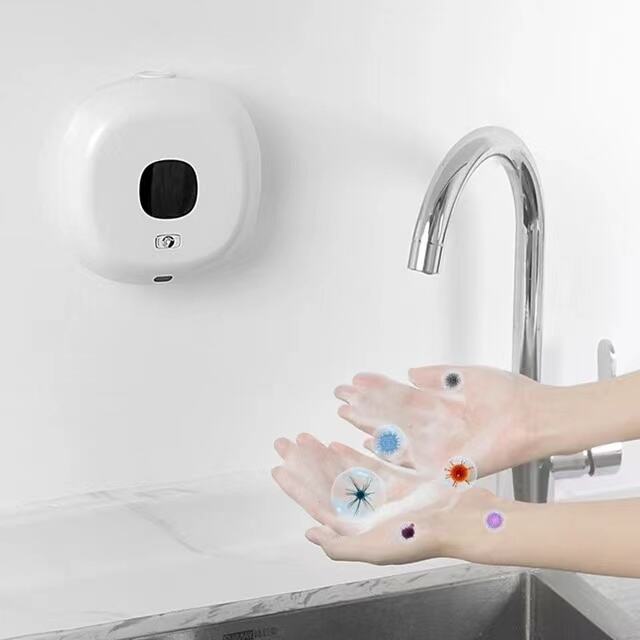 Multifunctional Wall Mounted Automatic Soap Dispenser Infrared Sensor LED Digital Display Foam Soap Dispenser USB Rechargeable factory