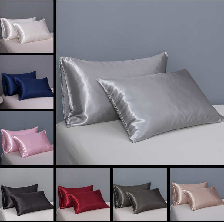 Best Quality Solid color Silk Pillow case Satin pillow case Wholesale manufacture