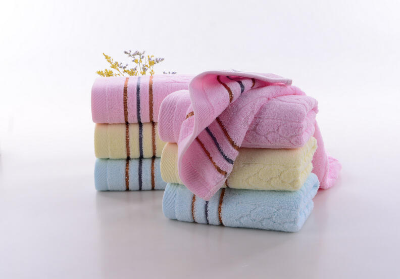 Home Textile Wheat ear pattern embossing Satin Absorbent Hand Towels Face Towel 100% Cotton factory