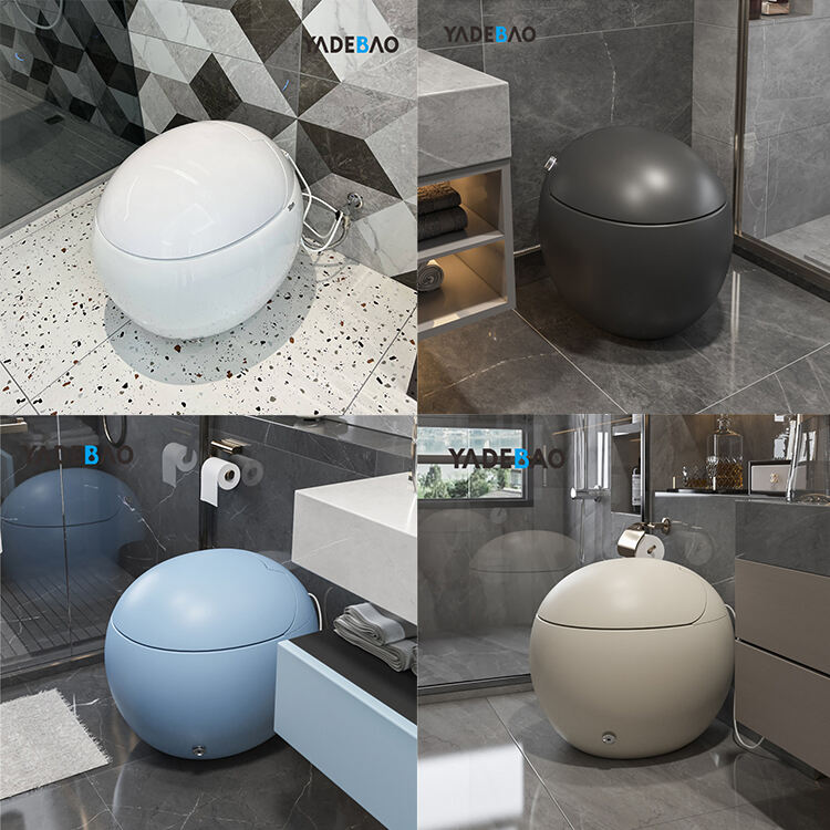 Fashion Toilet and accessories Color Automatic Egg WC Commode Intelligent Toilet Bowl Ceramic Bathroom Smart Toilet factory