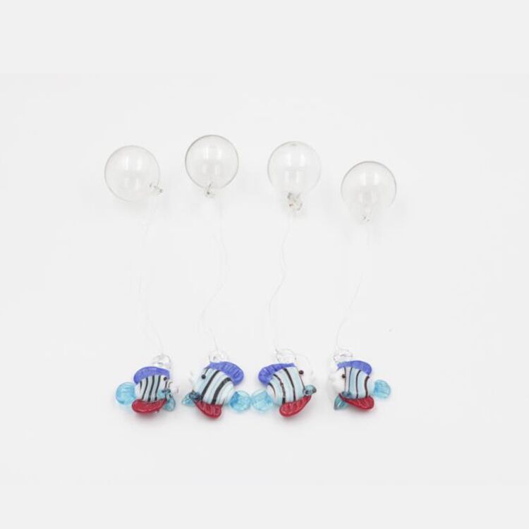 Mixed Designs Lampwork Floating Ball Murano Glass Bubble Fish For Aquarium Tank Decoration supplier