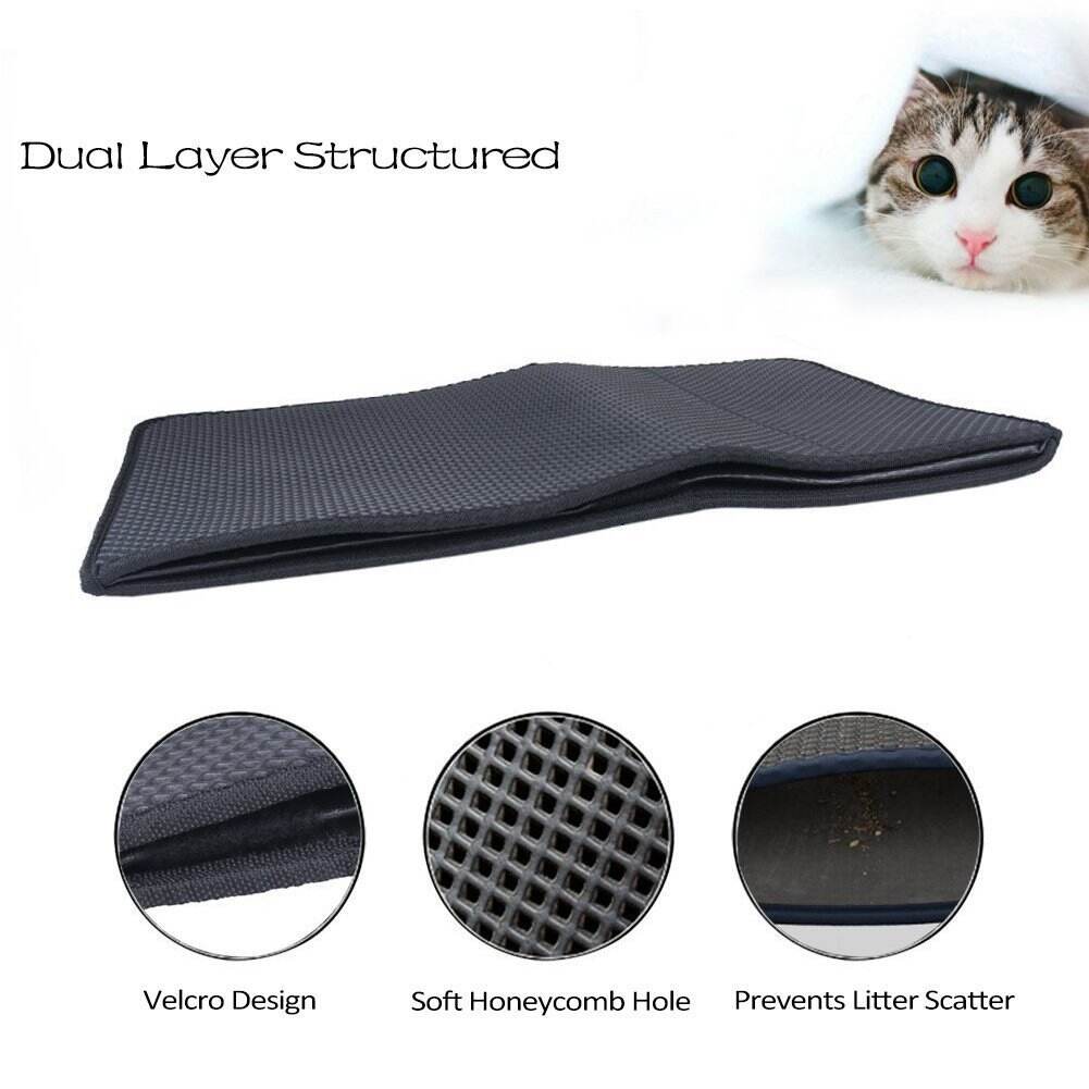 Easy Cleaning Folding Sand Trapping Tray Toilet Pad EVA Waterproof Pet Cat Litter Box Mat supplier