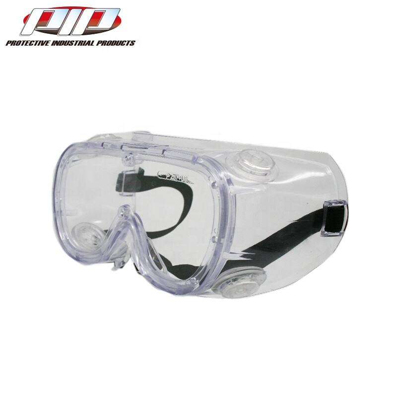 Indirect Ventilation Clear Blue Body Indirect Vent Goggle Clear Lens Anti-Scratch Anti-Fog Coating factory