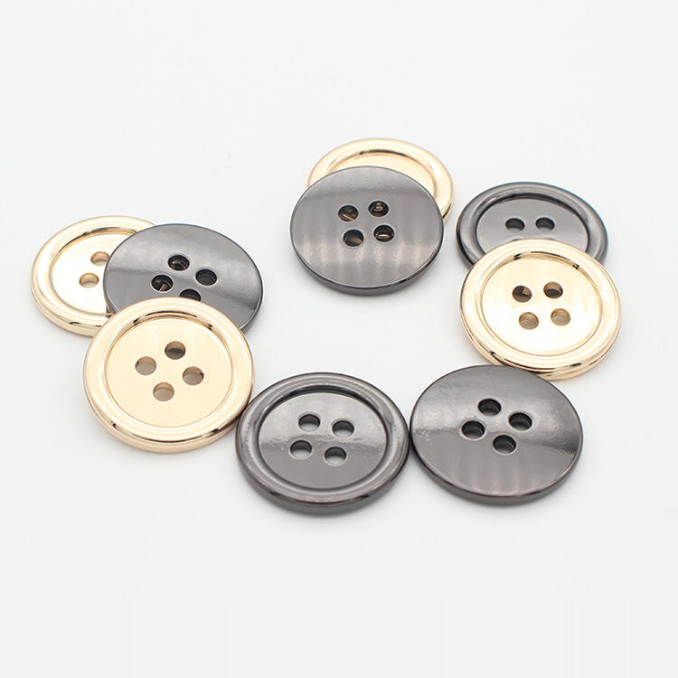 Custom color and size sew on 4 hole metal button for shirt