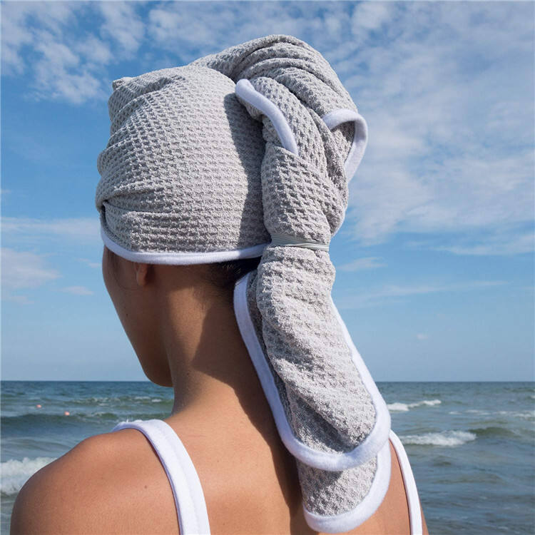 Custom Microfiber Super Absorbent Oversize Hair Dry Turban Towel details