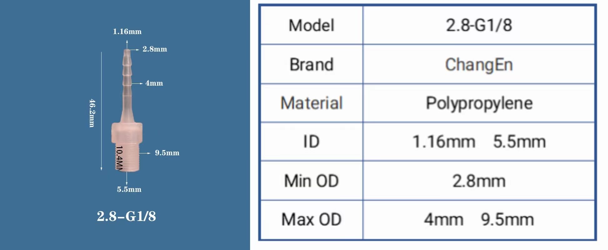 Chang En Plastic PP Male Thread Pagoda Straight Connector Quick Connect Fitting OEM Customizable Smooth Polypropylene Plug Head supplier