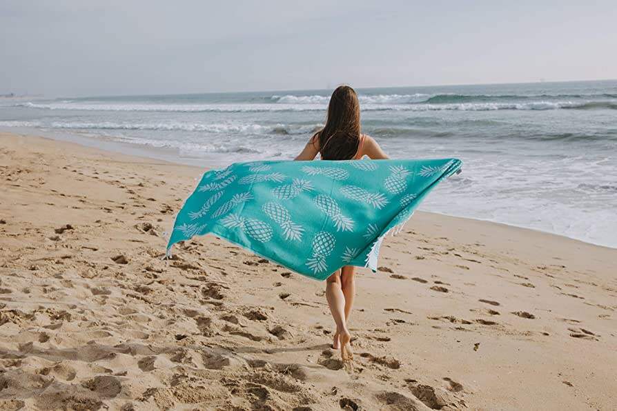 100% Organic Turkish Cotton Beach Bath Towel Peshtemal Blanket Oversized Quick Dry Sand Free Light Compact Travel Towel for bath factory