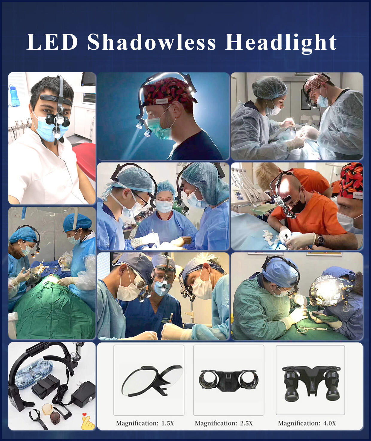 MICARE JD2900-ME Bezdrôtové svetlomety 100000Lux Led Medical Headlamp factory