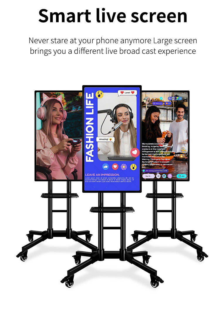 Support 32 43 49 55 Inch Internet Mobile Live Interactive Broadcast Screen Live Broadcasting Video Live Streaming Equipment details
