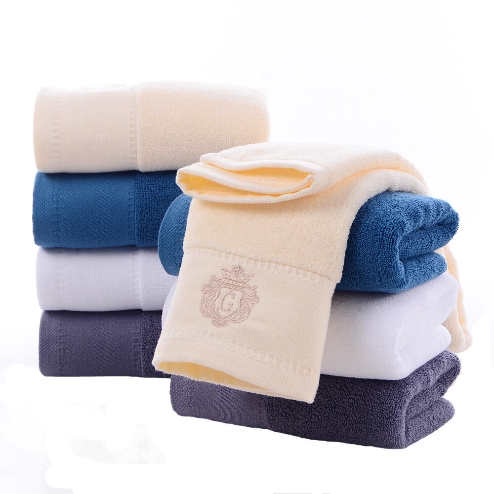 100% Organic Bamboo Towel Luxury Soft Plain Gift home Adult bath towel face towel details