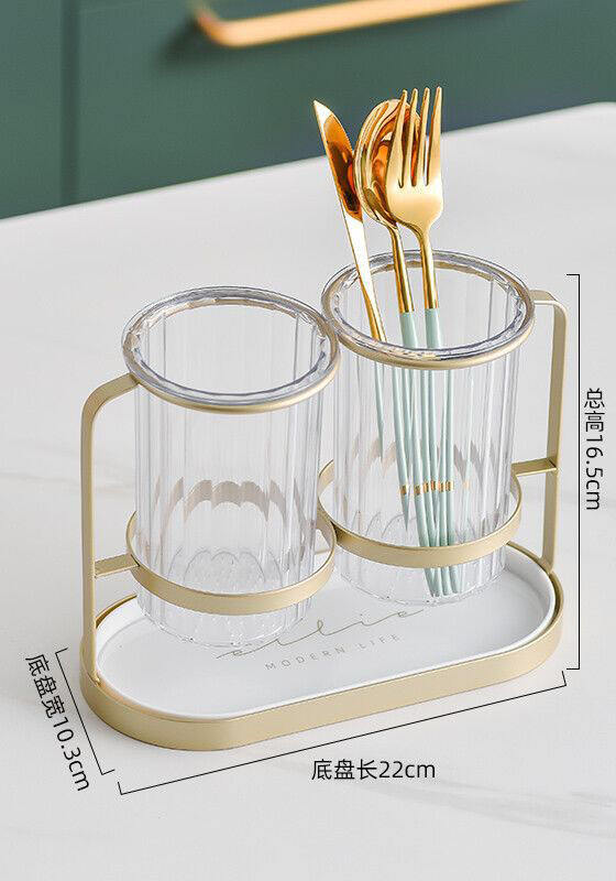 Transparent simple light luxury chopsticks drum wall hanging drain shelving chopsticks storage box kitchen details