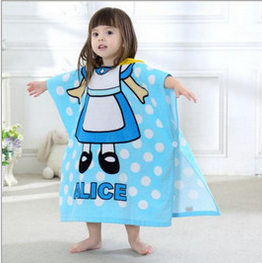 Super Absorbent Microfiber Soft Warm Beach Hooded Poncho Towel For Children factory