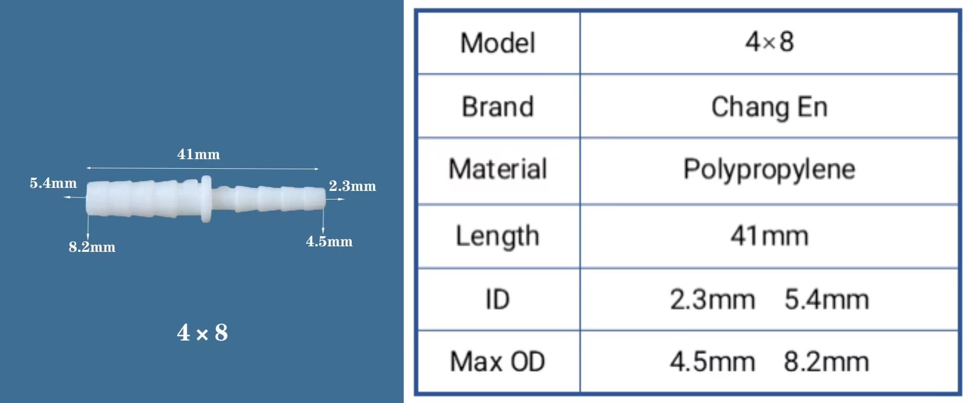 Corrosion resistance straight through connector hose reductor details