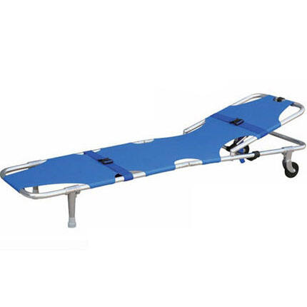 Most Popular Health Standard Light Weight Medical Emergency Folding Stretcher With Wheels manufacture