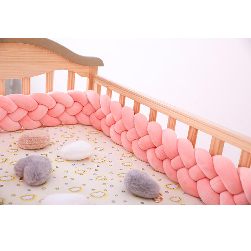 Crib bumper 1M/2M/3M Baby Bumper Bed Braid Knot Pillow Cushion Bumper for Infant Crib Protector Cot Bumper Room details