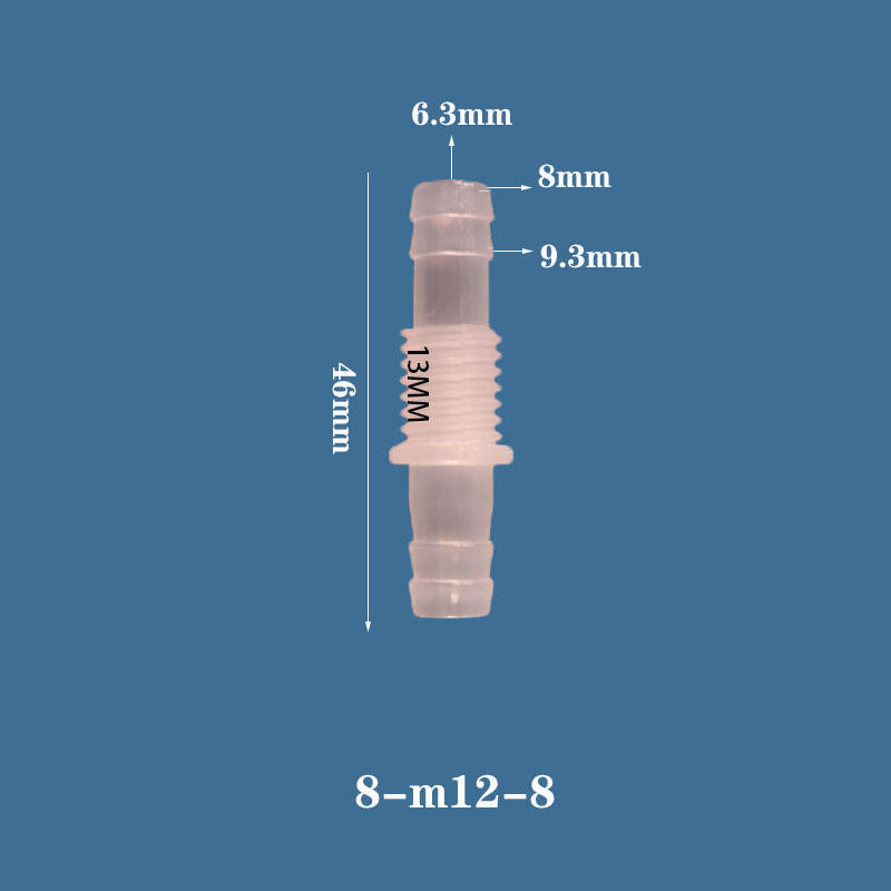 8-M12-8 Barb 7mm to 8mm Middle OD: M12 water pipe fitting supplier