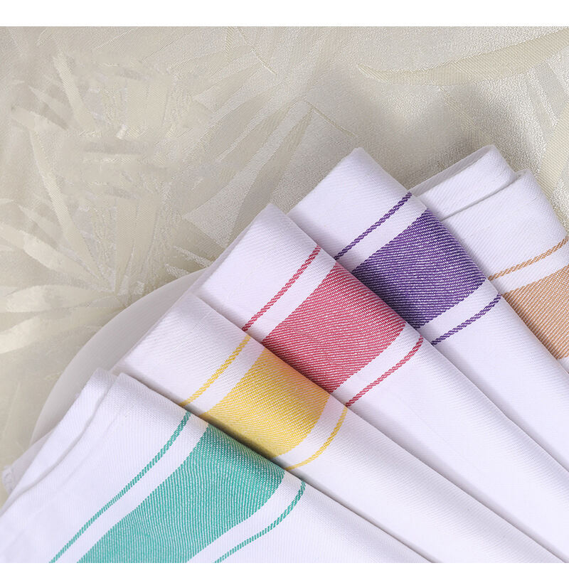 Factory price Cheap All Colorful Stripe Cloth Reusable Quality Kitchen Towel factory