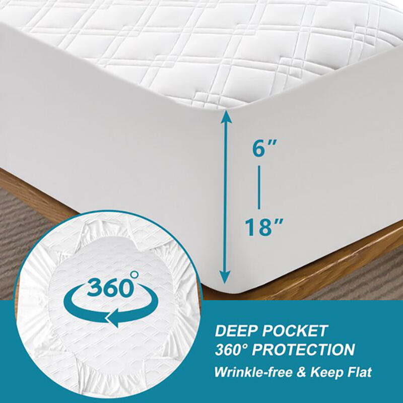 Factory price Crinkle-free comfort Extra Thick Cotton Quilted waterproof mattress cover protector supplier