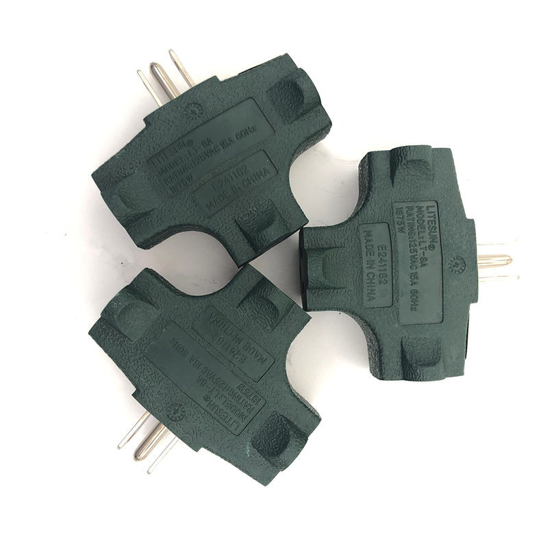 125V 15A 3 Outlet Grounding Heavy Duty 3 Prong Power Adapter factory