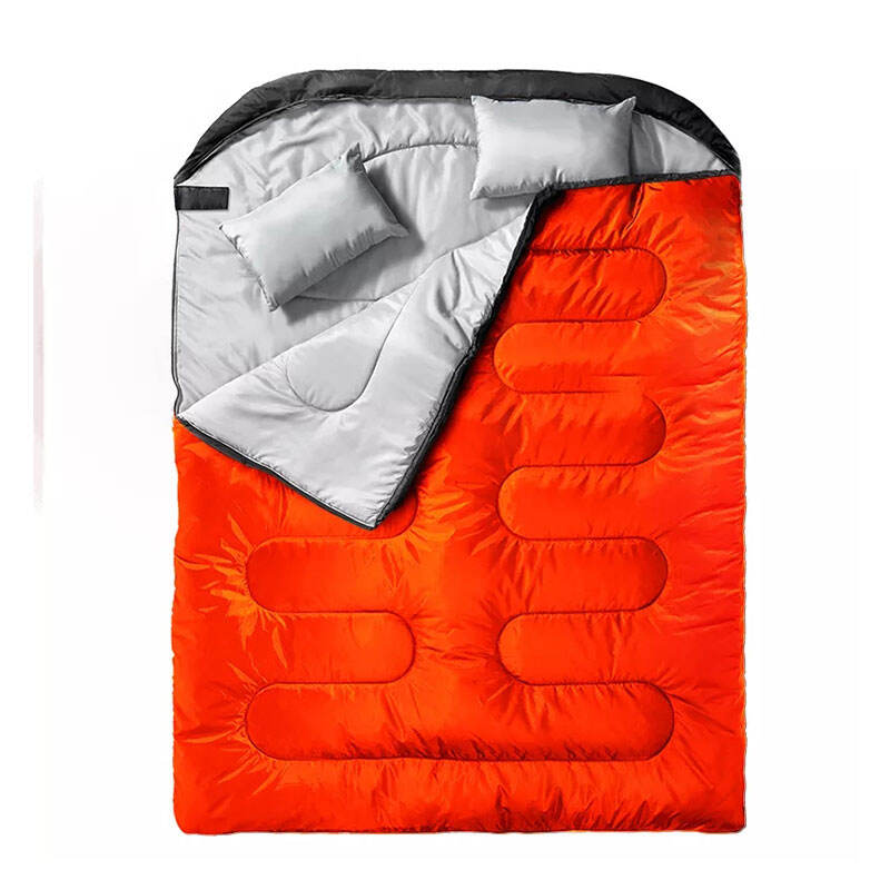 Factory direct all season camping hiking sleeping bag backpack double sleeping bags with pillow manufacture