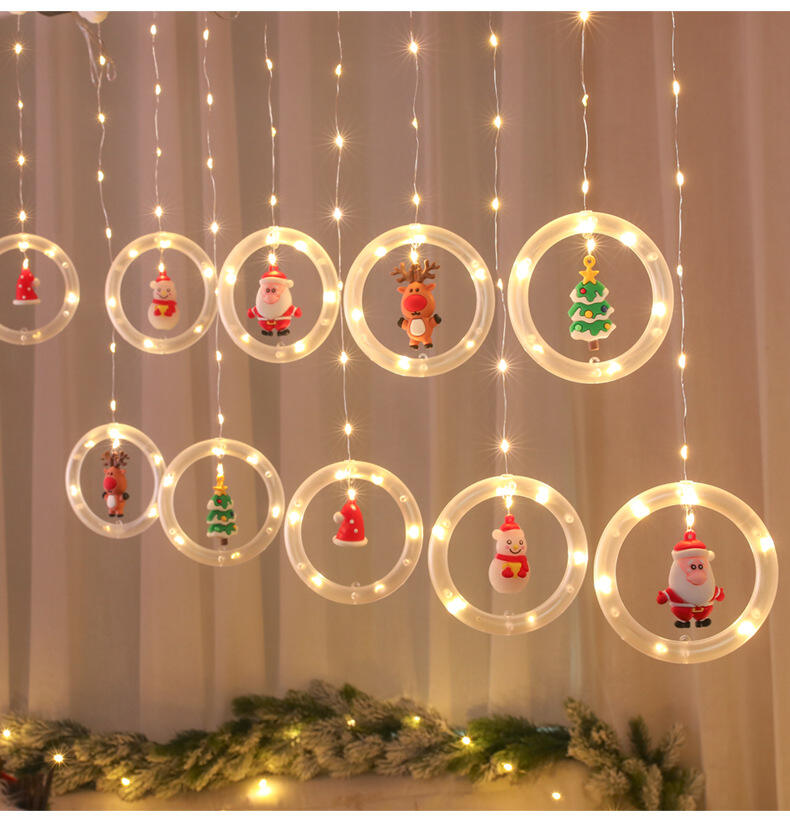 Hot-selling Acrylic Christmas Ornament , stars LED lights, wishing ball icicle string Christmas lights supplier