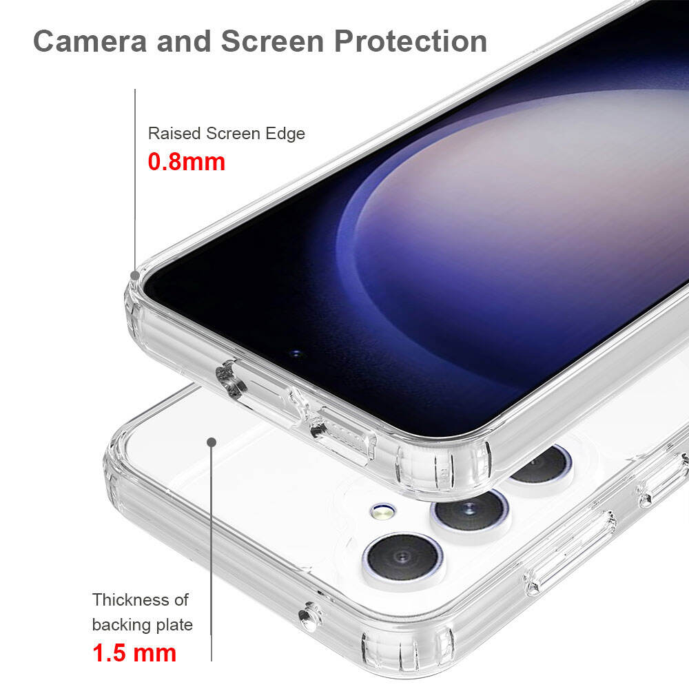 Phone Case 2 In 1 Pc Tpu For Samsung Galaxy S23Fe 5G Cases Luxury Design Anti Scratch Drop Clear Transparent Proof manufacture