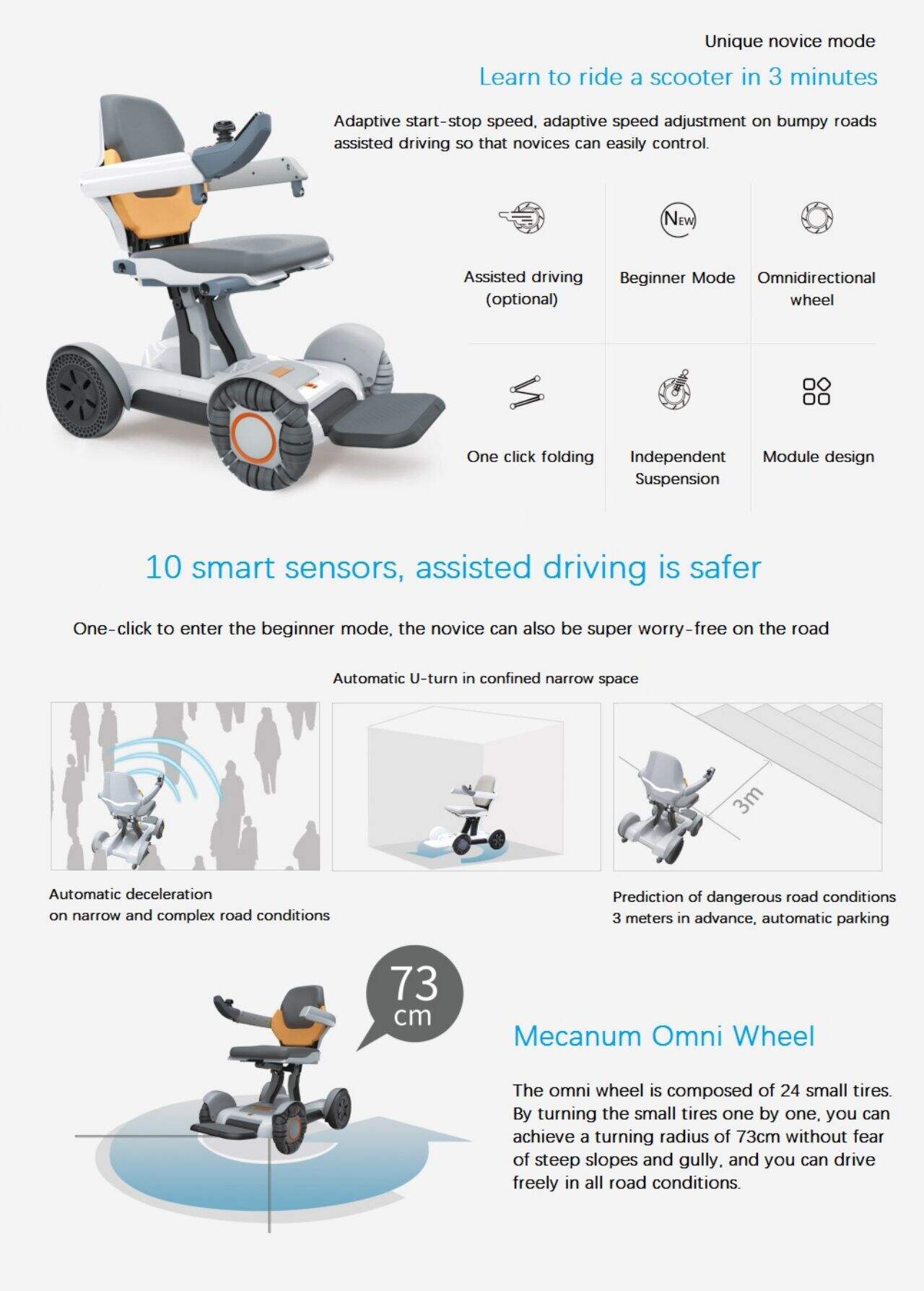 KSM-610 4 Wheeled electric mobility scooter all terrain foldable electric wheelchair mobility scooters for elderly supplier