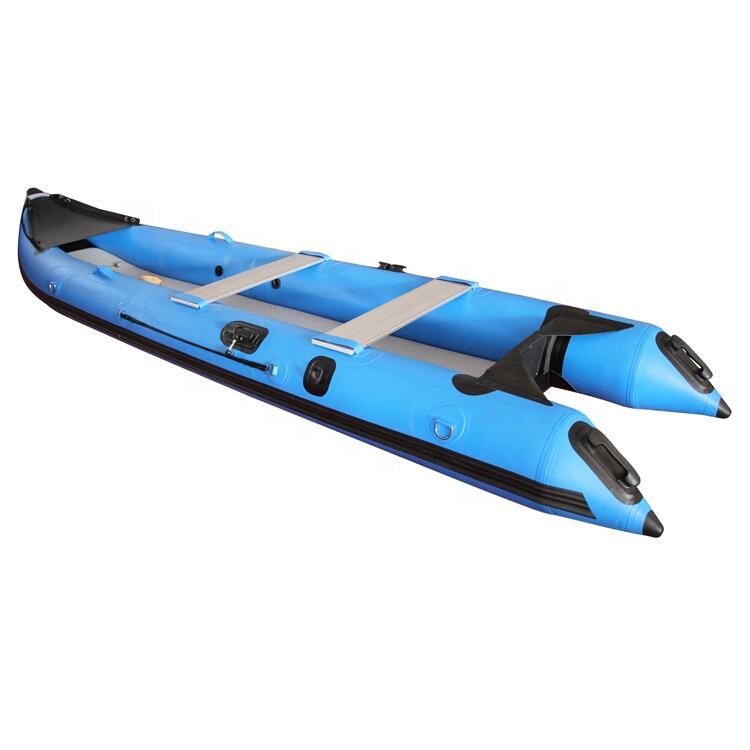 4.3m black fishing boat kaboat 430 3 people inflatable boat for lake river sea kayak manufacture