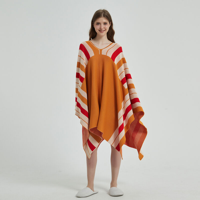 Super soft comfortable wool blend wearable throws wrap covers for indoor outgoing LL supplier