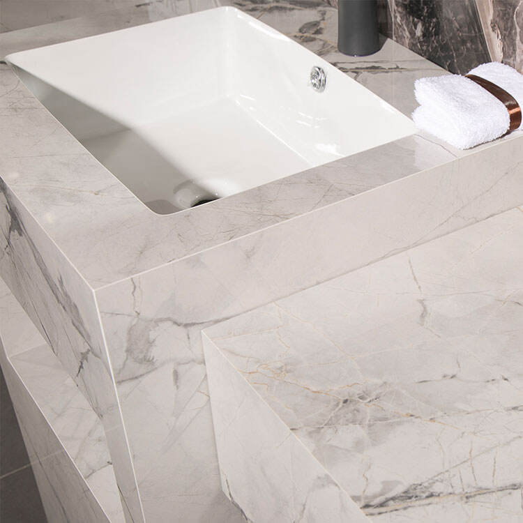 new design sintered stone marble one piece pedestal basin for hotel bathroom details