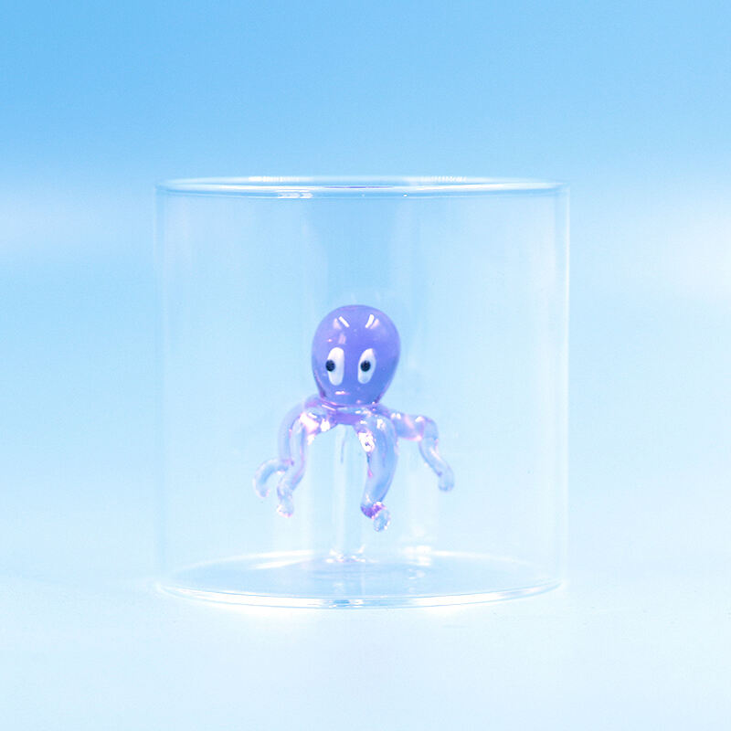 Customized High Quality Handblown Borosilicate Glass Animal Figurine Water Cups Manufacturers supplier