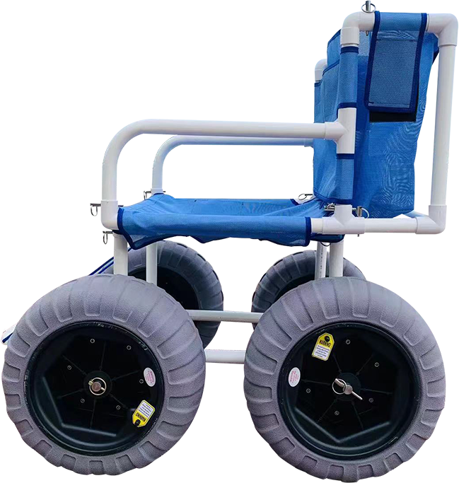 Easily disassemble Manual Beach wheelchair Bathroom Chair Outdoor Toilet Seat for disabled drive on the beach - BZ-beach-01 supplier