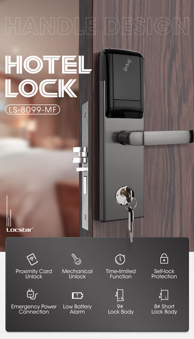 Locstar Keyless Deadbolt Key Card System Best For Sale Hotel Door Lock details