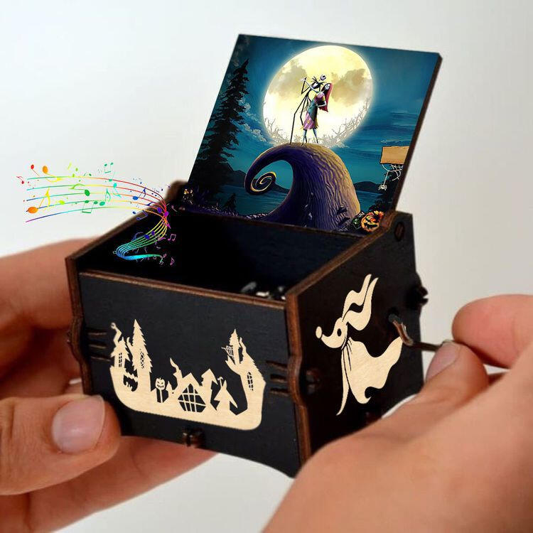 Halloween Vintage Hand Crank Musical Box details