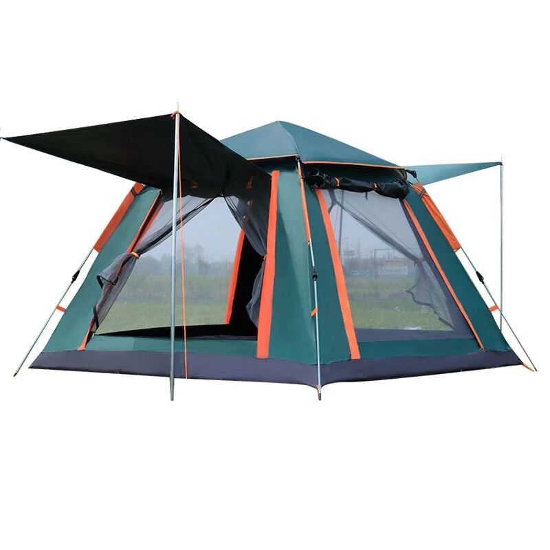 Outdoor high window four-sided tent rain-proof multi-person camping automatic speed open beach tent