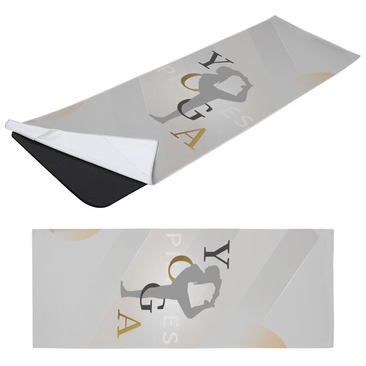 Custom Private Logo Anti Slip Yoga Mat Towel supplier